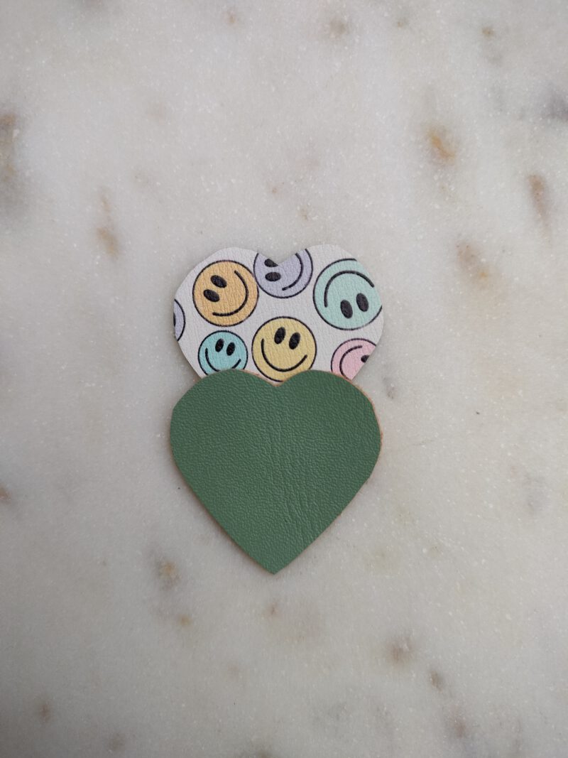 Haarspeldje Hearts green smile