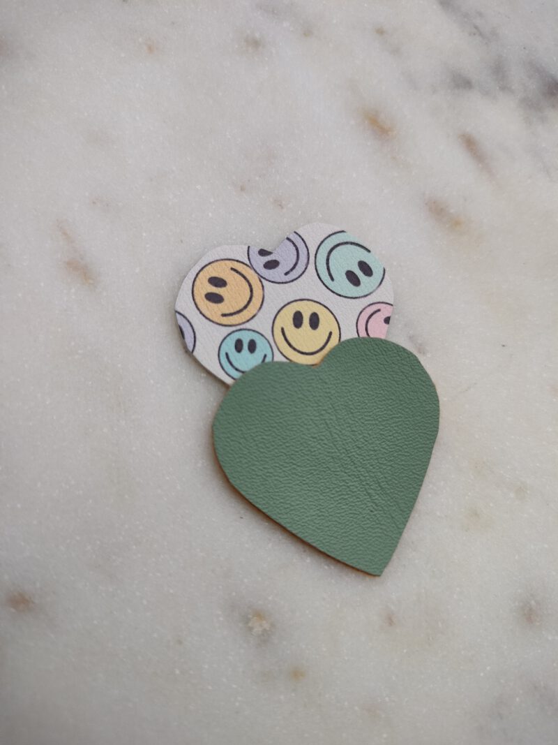 Haarspeldje Hearts green smile - Afbeelding 2