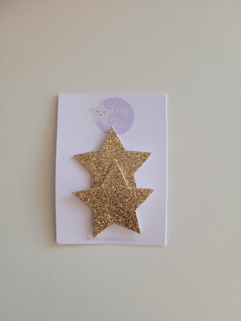 Haarspeldjes Antislip Ster Goud Glitter