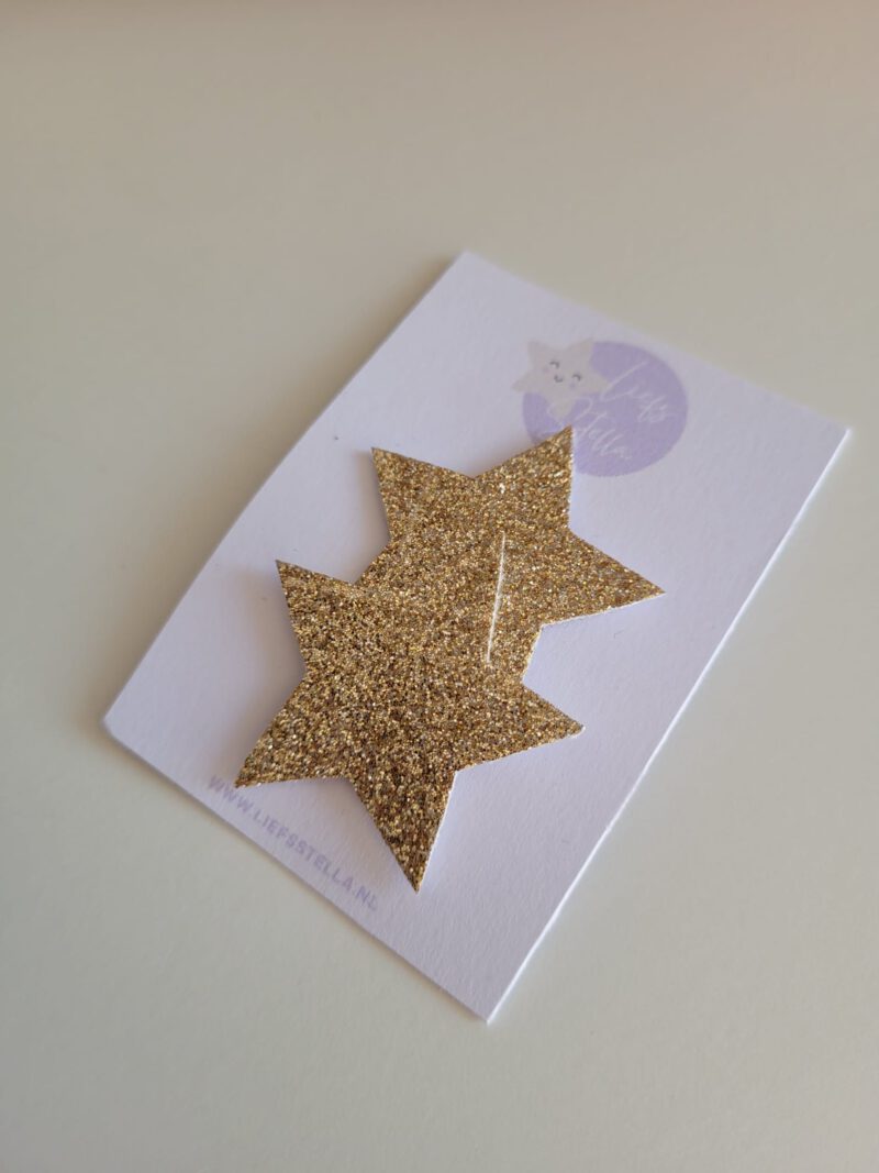Haarspeldjes Antislip Ster Goud Glitter - Afbeelding 2