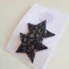 Haarspeldjes Antislip Ster Zwart Glitter - Afbeelding 2