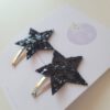Haarspeldjes Klikklak Ster Zwart Glitter - Afbeelding 2