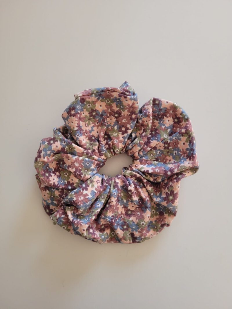 Scrunchie Bloemenprint Mauve