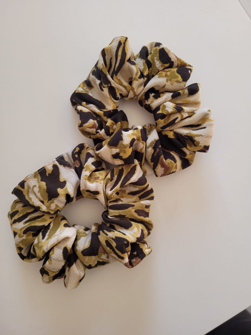 Scrunchie Panterprint Groen